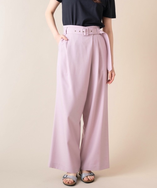 La SRIC（ラスリック）の「La SRIC/アシンメトリータックワイドパンツ（その他パンツ・レディース・ネイビー/ピンク/キャメル・FREE）」の16枚目の写真