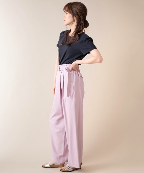 La SRIC（ラスリック）の「La SRIC/アシンメトリータックワイドパンツ（その他パンツ・レディース・ネイビー/ピンク/キャメル・FREE）」の20枚目の写真