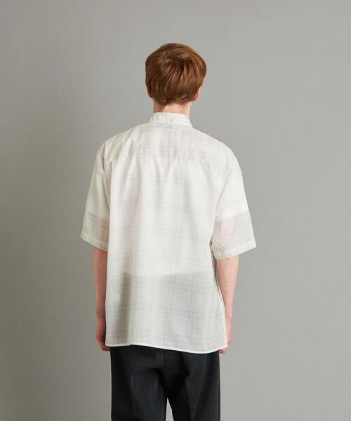 Steven Alan(スティーブンアラン)の「<Steven Alan> VOIL/CHECK BD LOOSE SHORT SLEEVE SHIRT/シャツ(シャツ/ブラウス・メンズ・オフホワイト/ブラック・SMALL/MEDIUM/LARGE/X-LARGE)」の7枚目の写真
