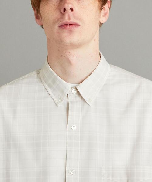 Steven Alan(スティーブンアラン)の「<Steven Alan> VOIL/CHECK BD LOOSE SHORT SLEEVE SHIRT/シャツ(シャツ/ブラウス・メンズ・オフホワイト/ブラック・SMALL/MEDIUM/LARGE/X-LARGE)」の6枚目の写真