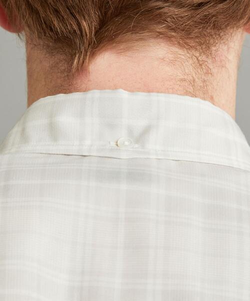 Steven Alan(スティーブンアラン)の「<Steven Alan> VOIL/CHECK BD LOOSE SHORT SLEEVE SHIRT/シャツ(シャツ/ブラウス・メンズ・オフホワイト/ブラック・SMALL/MEDIUM/LARGE/X-LARGE)」の9枚目の写真