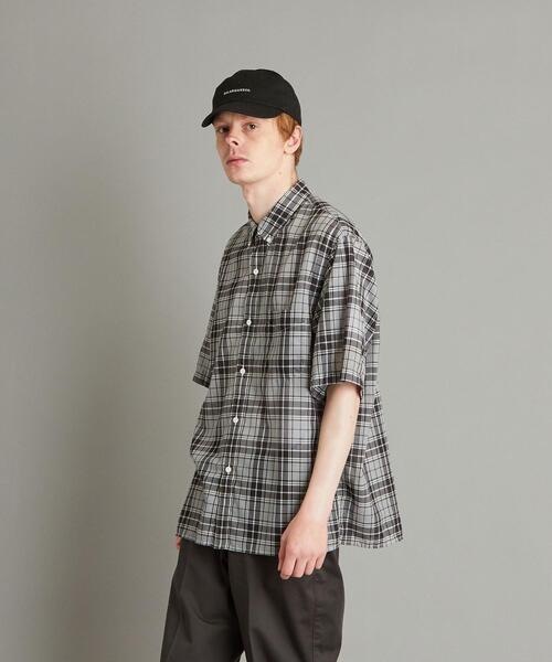 Steven Alan(スティーブンアラン)の「<Steven Alan> VOIL/CHECK BD LOOSE SHORT SLEEVE SHIRT/シャツ(シャツ/ブラウス・メンズ・オフホワイト/ブラック・SMALL/MEDIUM/LARGE/X-LARGE)」の11枚目の写真