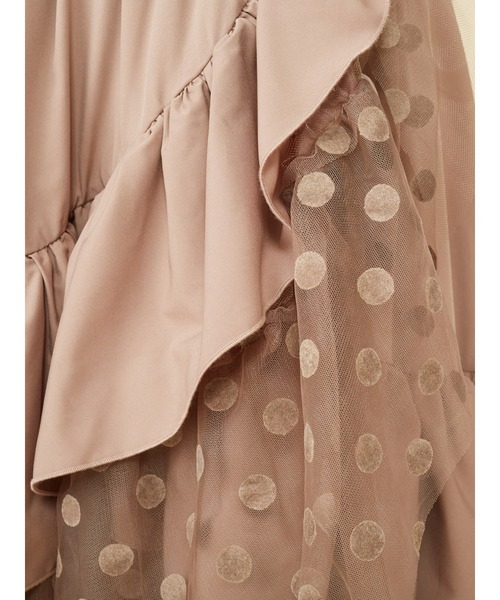 ROYAL PARTY(ロイヤルパーティー)の「ジュリエットスカート(スカート・レディース・ベージュ/ブラック・FREE)」の4枚目の写真