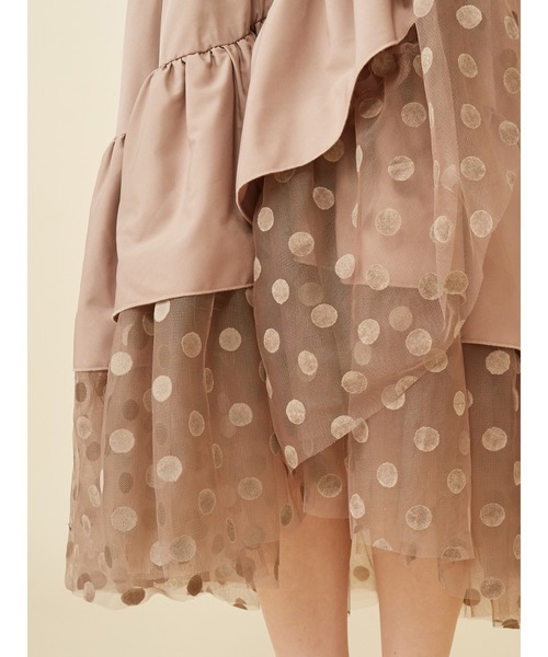 ROYAL PARTY(ロイヤルパーティー)の「ジュリエットスカート(スカート・レディース・ベージュ/ブラック・FREE)」の9枚目の写真