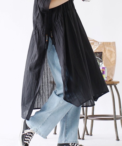 e-zakkamania stores（イーザッカマニアストアーズ）の「シャリン スリットロングワンピース（ワンピース・レディース・キャメル/パープル/ブラック/テラコッタ/ブルーグリーン・フリー）」の12枚目の写真