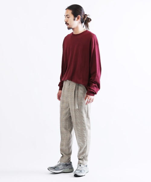 Lulu & Arnie(るるあんどあーにー)の「ベルテッドテーパードパンツ(スラックス・メンズ・ブラック/ベージュ/ネイビー/グレー/ブラウン系その他/ベージュ系その他/ブラウン系その他2・SMALL/LARGE/X-LARGE/XX-LARGE/MEDIUM)」の13枚目の写真