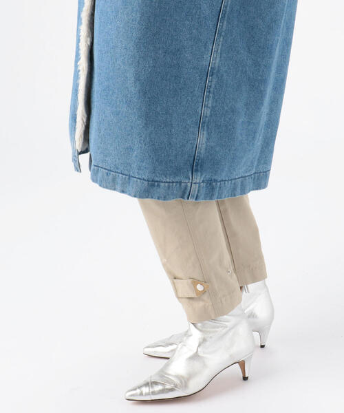 ISABEL MARANT ボアロングコート デニムブルー