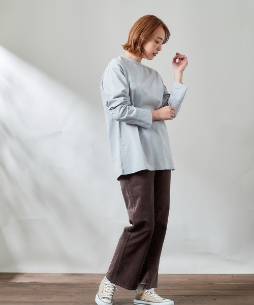 cepo(セポ)の「ソデカフスロンTee(Tシャツ/カットソー・レディース・チャコールグレー/グレー/ブラウン・M)」の21枚目の写真