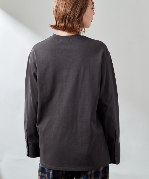 cepo(セポ)の「ソデカフスロンTee(Tシャツ/カットソー・レディース・チャコールグレー/グレー/ブラウン・M)」の18枚目の写真
