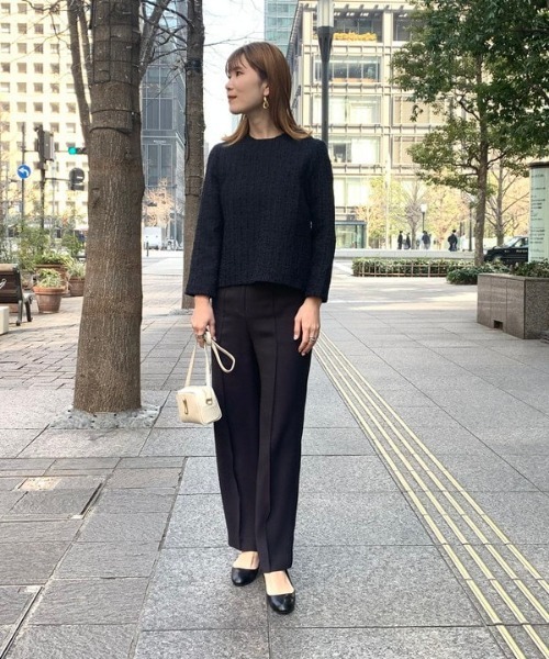 Demi-Luxe BEAMS レーヨンシルク セミワイドパンツ 夏向け Demi-Luxe BEAMS（デミルクス ビームス）の「Demi-Luxe BEAMS
