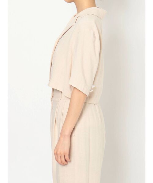 dazzlin（ダズリン）の「ハーフスリーブショートシャツ【セットアップ着用可】（シャツ/ブラウス・レディース・ブラウン/アイボリー・FREE）」の10枚目の写真