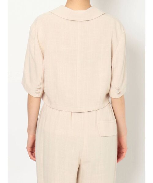 dazzlin（ダズリン）の「ハーフスリーブショートシャツ【セットアップ着用可】（シャツ/ブラウス・レディース・ブラウン/アイボリー・FREE）」の11枚目の写真