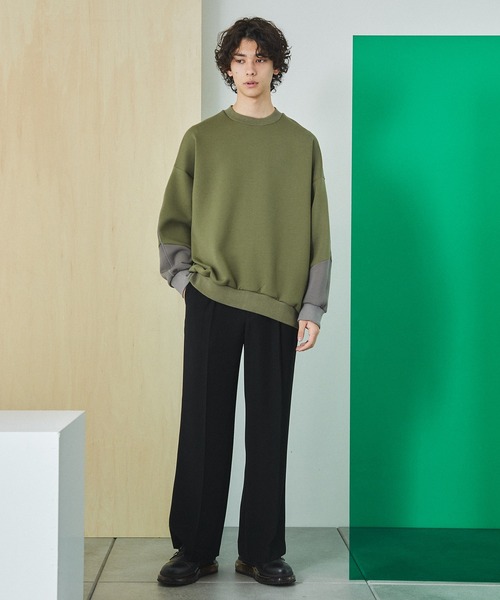 UNITED TOKYO(ユナイテッドトウキョウ)の「ダンボール切替オーバースウェット(スウェット・メンズ・グレー/カーキ/ブラック・FREE)」の5枚目の写真