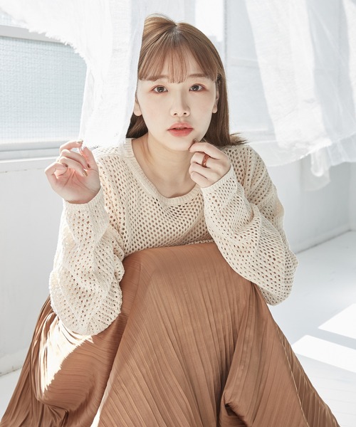 onetome(ワントゥーミー)の「ロング丈プリーツスカート(スカート・レディース・アイボリー/ブラウン・S/M)」の19枚目の写真