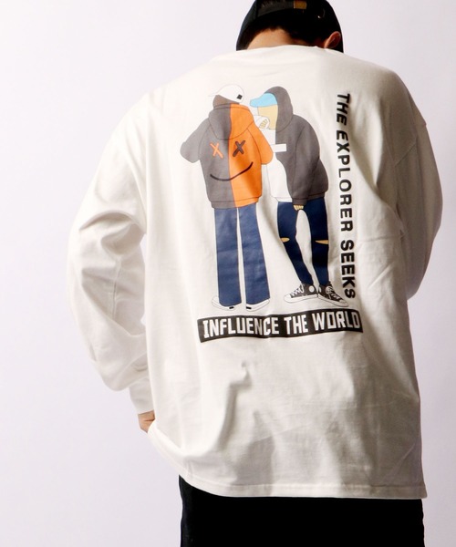 A.T,C in the attic homme(エーティーシーインジアティックオム)の「イラストPTポケ付きロンT(Tシャツ/カットソー・メンズ・ホワイト/ブラック/ラベンダー・M/L)」の3枚目の写真