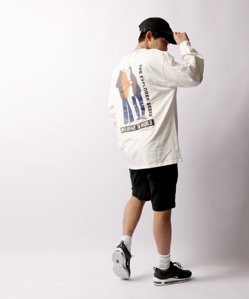 A.T,C in the attic homme(エーティーシーインジアティックオム)の「イラストPTポケ付きロンT(Tシャツ/カットソー・メンズ・ホワイト/ブラック/ラベンダー・M/L)」の6枚目の写真
