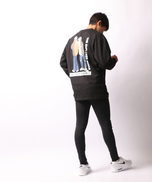 A.T,C in the attic homme(エーティーシーインジアティックオム)の「イラストPTポケ付きロンT(Tシャツ/カットソー・メンズ・ホワイト/ブラック/ラベンダー・M/L)」の7枚目の写真