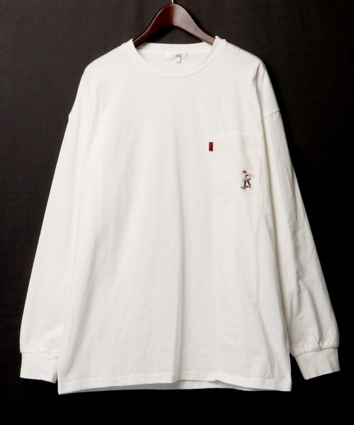 A.T,C in the attic homme(エーティーシーインジアティックオム)の「イラストPTポケ付きロンT(Tシャツ/カットソー・メンズ・ホワイト/ブラック/ラベンダー・M/L)」の13枚目の写真