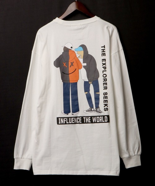A.T,C in the attic homme(エーティーシーインジアティックオム)の「イラストPTポケ付きロンT(Tシャツ/カットソー・メンズ・ホワイト/ブラック/ラベンダー・M/L)」の14枚目の写真