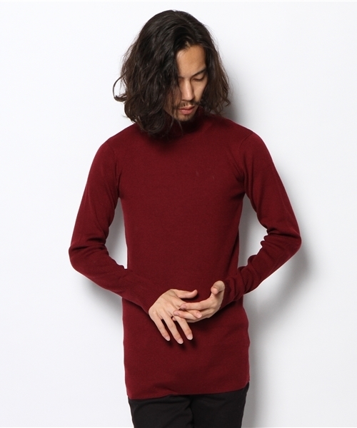 Lui's（ルイス）の「Lui's スリムタートルネックニット（ニット/セーター・メンズ・ホワイト/ブラック/モカ/ワインレッド・MEDIUM/SMALL）」の11枚目の写真