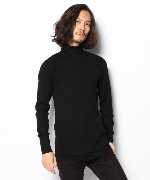 Lui's（ルイス）の「Lui's スリムタートルネックニット（ニット/セーター・メンズ・ホワイト/ブラック/モカ/ワインレッド・MEDIUM/SMALL）」の12枚目の写真