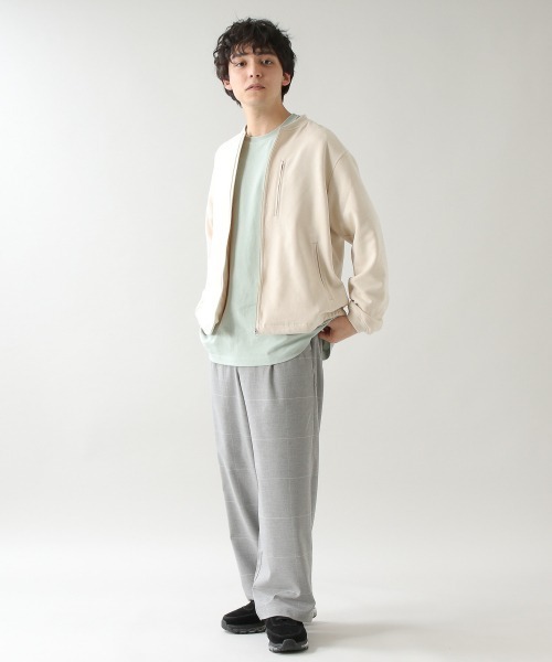 RAGEBLUE(レイジブルー)の「ウィンドウペン/TRストレッチワイドパンツ/926643(スラックス・メンズ・ベージュ/グレー・MEDIUM/LARGE)」の5枚目の写真