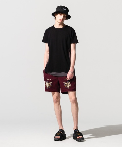 glamb(グラム)の「Needlework short pants / ニードルワークショートパンツ(その他パンツ・メンズ・ワイン/ブラック・M/S/L)」の10枚目の写真