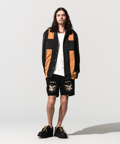 glamb(グラム)の「Needlework short pants / ニードルワークショートパンツ(その他パンツ・メンズ・ワイン/ブラック・M/S/L)」の8枚目の写真