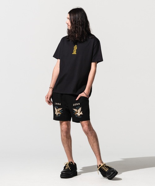glamb(グラム)の「Needlework short pants / ニードルワークショートパンツ(その他パンツ・メンズ・ワイン/ブラック・M/S/L)」の9枚目の写真