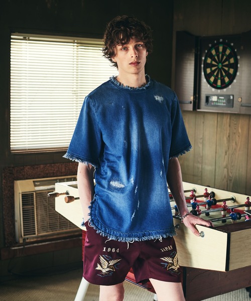 glamb(グラム)の「Needlework short pants / ニードルワークショートパンツ(その他パンツ・メンズ・ワイン/ブラック・M/S/L)」の16枚目の写真