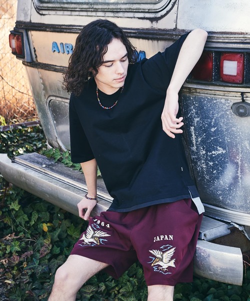 glamb(グラム)の「Needlework short pants / ニードルワークショートパンツ(その他パンツ・メンズ・ワイン/ブラック・M/S/L)」の18枚目の写真