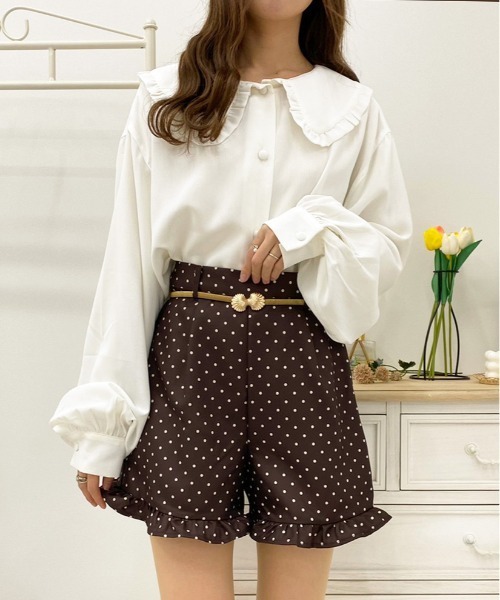 apres jour（アプレジュール）の「アソートフリルショーパン【ZOZOTOWN限定アイテム】（その他パンツ・レディース・ダークブラウン/ブラック系その他/ブラック/アイボリー/オフホワイト/ブルー系その他/ベージュ/ブラウン系その他・X-LARGE/フリー）」の6枚目の写真