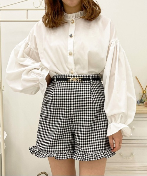 apres jour（アプレジュール）の「アソートフリルショーパン【ZOZOTOWN限定アイテム】（その他パンツ・レディース・ダークブラウン/ブラック系その他/ブラック/アイボリー/オフホワイト/ブルー系その他/ベージュ/ブラウン系その他・X-LARGE/フリー）」の5枚目の写真