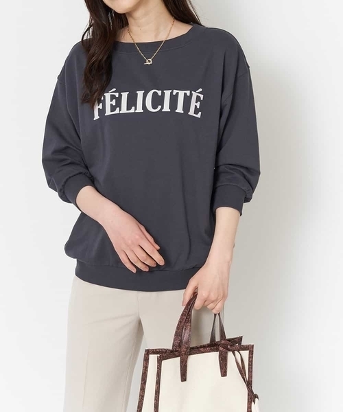 a.v.v（アーヴェヴェ）の「【洗える】ロゴスウェット（スウェット・レディース・ライトグリーン/ダークグレー/ホワイト・40/36/34/42/38）」の3枚目の写真