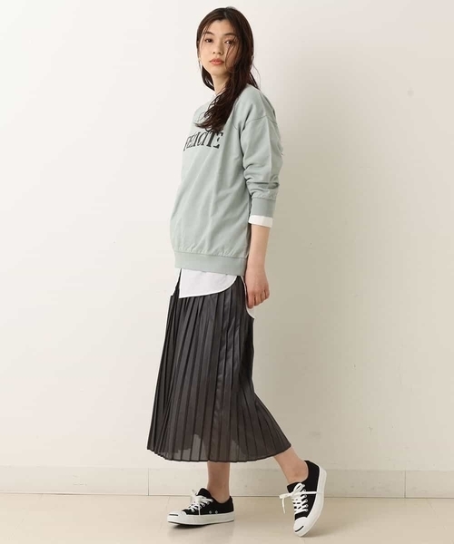 a.v.v（アーヴェヴェ）の「【洗える】ロゴスウェット（スウェット・レディース・ライトグリーン/ダークグレー/ホワイト・40/36/34/42/38）」の4枚目の写真