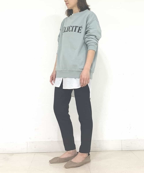 a.v.v（アーヴェヴェ）の「【洗える】ロゴスウェット（スウェット・レディース・ライトグリーン/ダークグレー/ホワイト・40/36/34/42/38）」の14枚目の写真