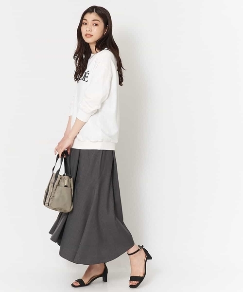 a.v.v（アーヴェヴェ）の「【洗える】ロゴスウェット（スウェット・レディース・ライトグリーン/ダークグレー/ホワイト・40/36/34/42/38）」の19枚目の写真