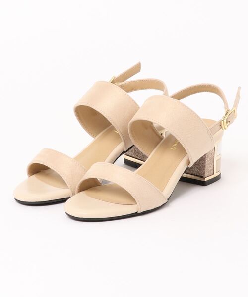 Una gardenia（ウナガルデニア）の「【Una gardenia】<2021SS>ブロックヒールストラップサンダル（サンダル・レディース・ブラック/ベージュ/ピンク・LL/S/M/L）」の3枚目の写真