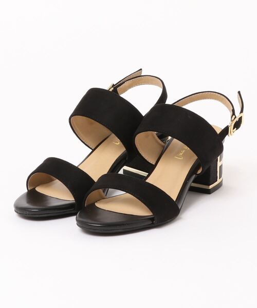 Una gardenia（ウナガルデニア）の「【Una gardenia】<2021SS>ブロックヒールストラップサンダル（サンダル・レディース・ブラック/ベージュ/ピンク・LL/S/M/L）」の2枚目の写真