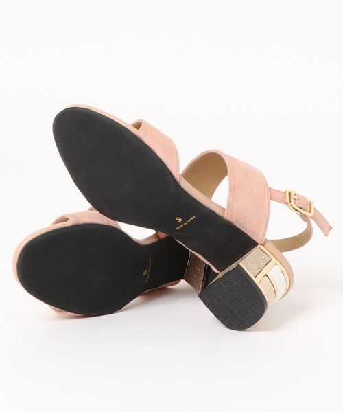 Una gardenia（ウナガルデニア）の「【Una gardenia】<2021SS>ブロックヒールストラップサンダル（サンダル・レディース・ブラック/ベージュ/ピンク・LL/S/M/L）」の5枚目の写真