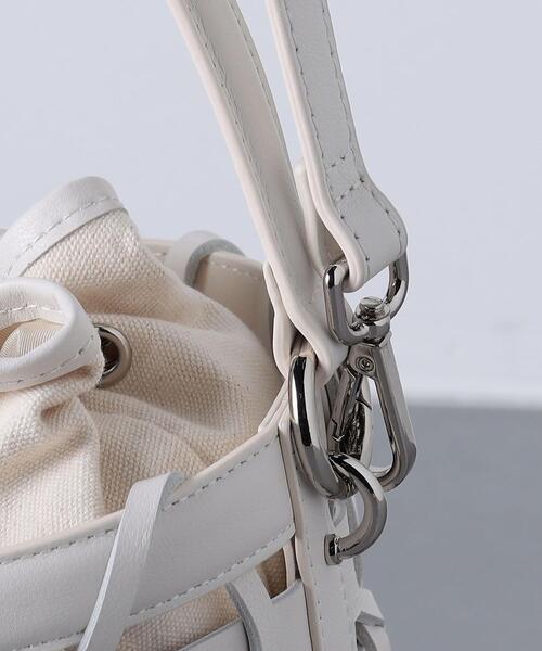 UNITED ARROWS（ユナイテッドアローズ）の「UWCC ARNG メッシュ バケツ バッグ◆（ショルダーバッグ・レディース・ブラック/ホワイト/ベージュ・FREE）」の17枚目の写真