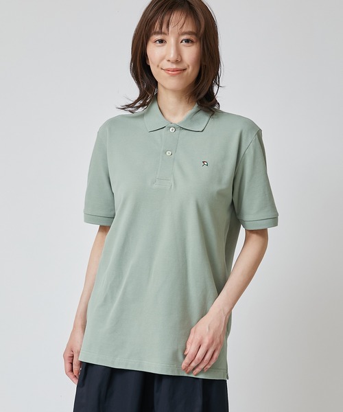 Arnold Palmer（アーノルドパーマー）の「カノコ ベーシックポロシャツ（ポロシャツ・レディース・ホワイト/ピンク/ブルー/カーキ/レッド/ネイビー/グリーン/グレー/ブラック/マスタード/サックスブルー・3L/L/S/LL/M/XS）」の5枚目の写真