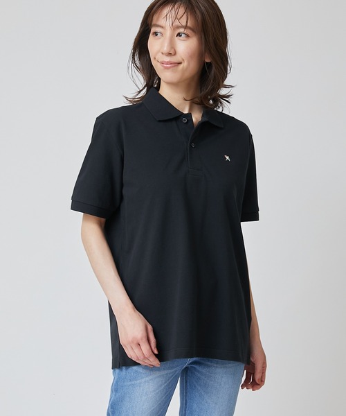 Arnold Palmer（アーノルドパーマー）の「カノコ ベーシックポロシャツ（ポロシャツ・レディース・ホワイト/ピンク/ブルー/カーキ/レッド/ネイビー/グリーン/グレー/ブラック/マスタード/サックスブルー・3L/L/S/LL/M/XS）」の3枚目の写真