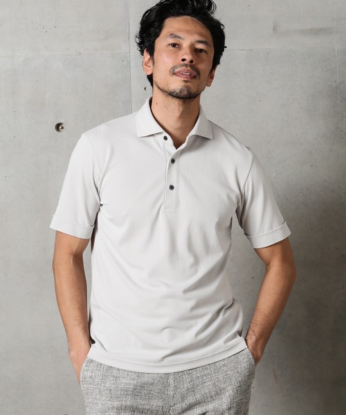 MEN'S BIGI(メンズビギ)の「【ALOFT(アロフト)】使用 高機能ポロシャツ/TAILORED WEARライン(ポロシャツ・メンズ・ホワイト/ライトグレー/ネイビー/ブルー・01/02/03)」の5枚目の写真
