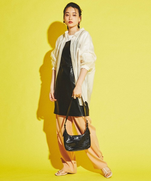 dispark（ディスパーク）の「DISPARK/フェイクレザーキャミワンピース（ワンピース・レディース・ブラック・FREE）」の12枚目の写真