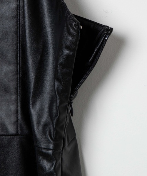 dispark（ディスパーク）の「DISPARK/フェイクレザーキャミワンピース（ワンピース・レディース・ブラック・FREE）」の11枚目の写真