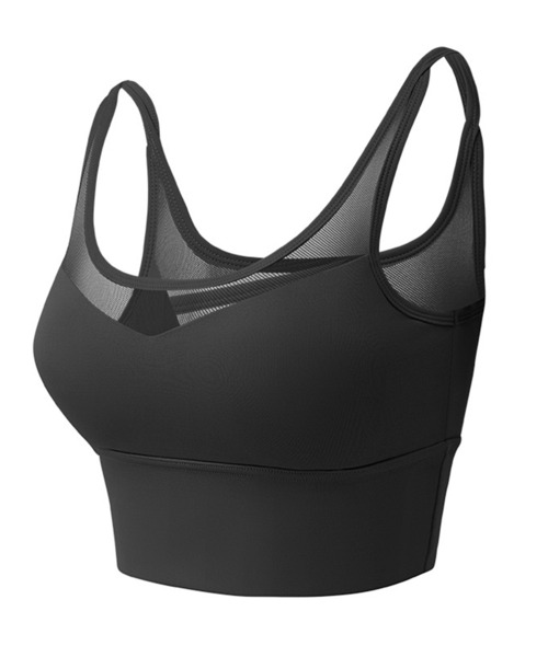 FREE BLUES（フリーブルース）の「バッククロス ヨガフィットネススポーツブラ ピラティス トレーニング ランニング（スポーツブラ・レディース・ブルーグレー/ライトパープル/ブラック/ピンク・L/M/XL）」の6枚目の写真