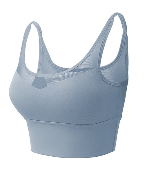 FREE BLUES（フリーブルース）の「バッククロス ヨガフィットネススポーツブラ ピラティス トレーニング ランニング（スポーツブラ・レディース・ブルーグレー/ライトパープル/ブラック/ピンク・L/M/XL）」の13枚目の写真