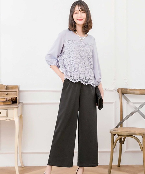 Cinderella(シンデレラ)の「パーティードレス パンツドレス パンツスーツ 結婚式 ドレス(パンツドレス・レディース・ブラック/グレー/ネイビー/ベージュ・MEDIUM/XX-LARGE/LARGE/X-LARGE/SMALL)」の3枚目の写真