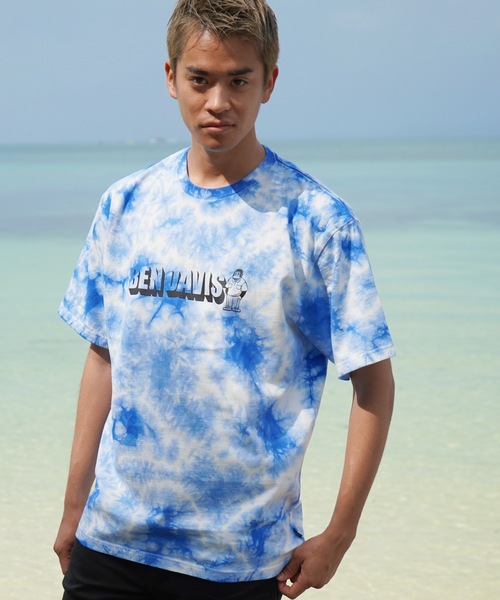 BEN DAVIS(ベンデイビス)の「《BEN DAVIS》PRINT TEE(Tシャツ/カットソー・メンズ・ブルー/ベージュ・LARGE/MEDIUM/SMALL/X-LARGE)」の1枚目の写真